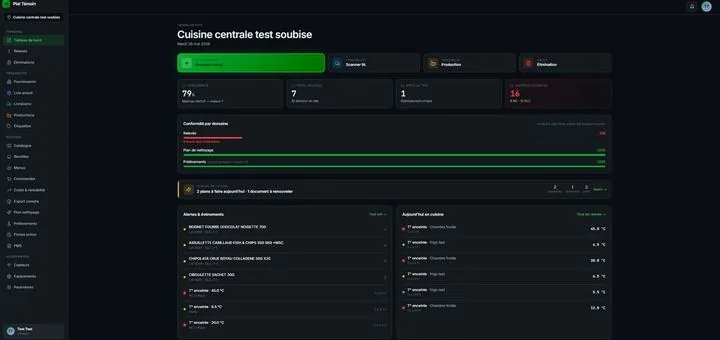 Application Plat Témoin