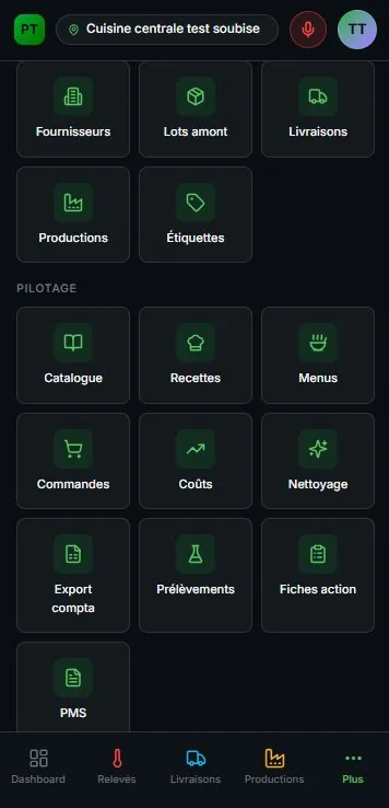 Capture mobile Plat Témoin