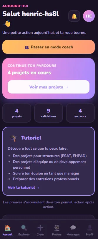 Uluhou — Mon parcours (mobile)