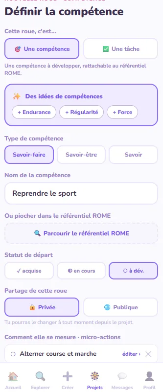 Uluhou — définir la compétence (mobile)